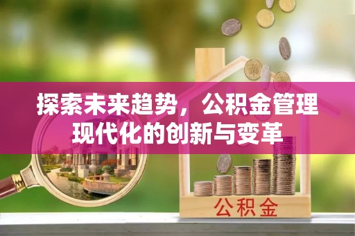 重庆探索未来趋势，公积金管理现代化的创新与变革