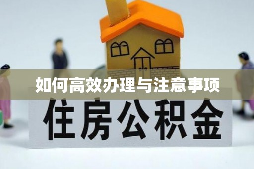 重庆如何高效办理与注意事项