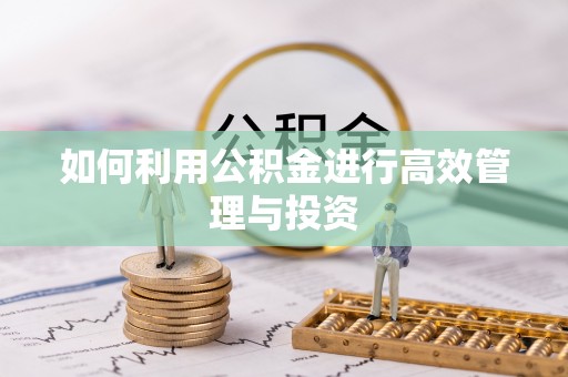 重庆如何利用公积金进行高效管理与投资